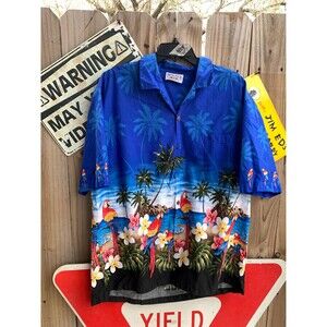 Vintage 90s Hawaiian Short Sleeve Shirt Size  XL by Pacific Apparel